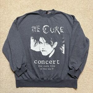 H&M Divided The Cure Band Sweatshirt Small Oversized Robert Smith‎ Concert Retro
